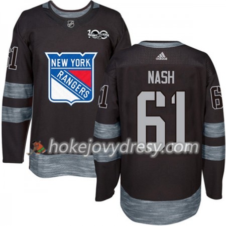 Pánské Hokejový Dres New York Rangers Rick Nash 61 1917-2017 100th Anniversary Adidas Černá Authentic